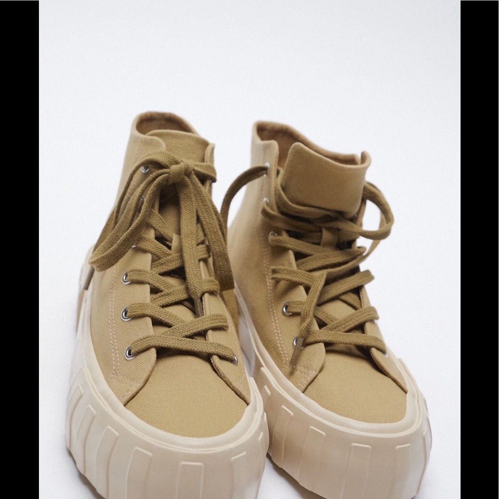 Zara canvas hightop sneakers - Picture 2 of 5